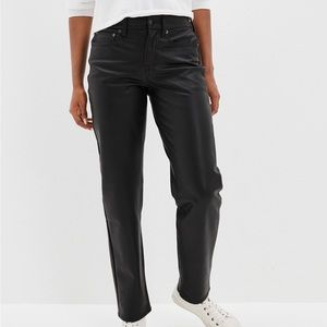 AE Stretch Vegan Leather 90s Straight Pant